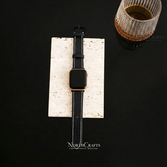 Leather iWatch Band (38mm–49mm) for Apple Watch Series SE2, 11, 10, 9, 8 & 7 – Personalized Handmade – NorthCrafts | NorthCrafts