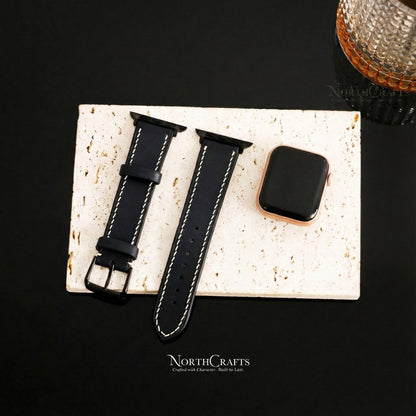 Leather iWatch Band (38mm–49mm) for Apple Watch Series SE2, 11, 10, 9, 8 & 7 – Personalized Handmade – NorthCrafts | NorthCrafts