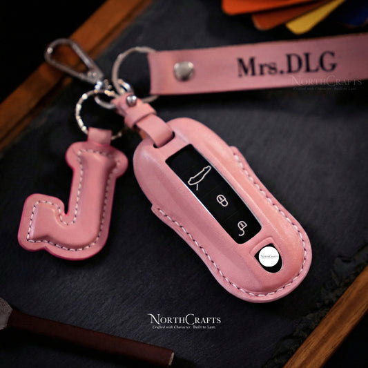 Leather Key Fob Cover for Porsche 911, Boxster, Cayman, Cayenne, Macan & Panamera – Personalized Handmade – NorthCrafts | NorthCrafts