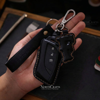 Leather Key Fob Cover for Lexus ES350 ES300h LC500 LC500h LS500 LS500h UX200 UX250h GX460 Premium | NorthCrafts