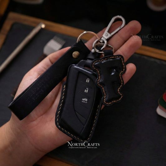 Leather Key Fob Cover for Lexus ES350 ES300h LC500 LC500h LS500 LS500h UX200 UX250h GX460 Premium | NorthCrafts