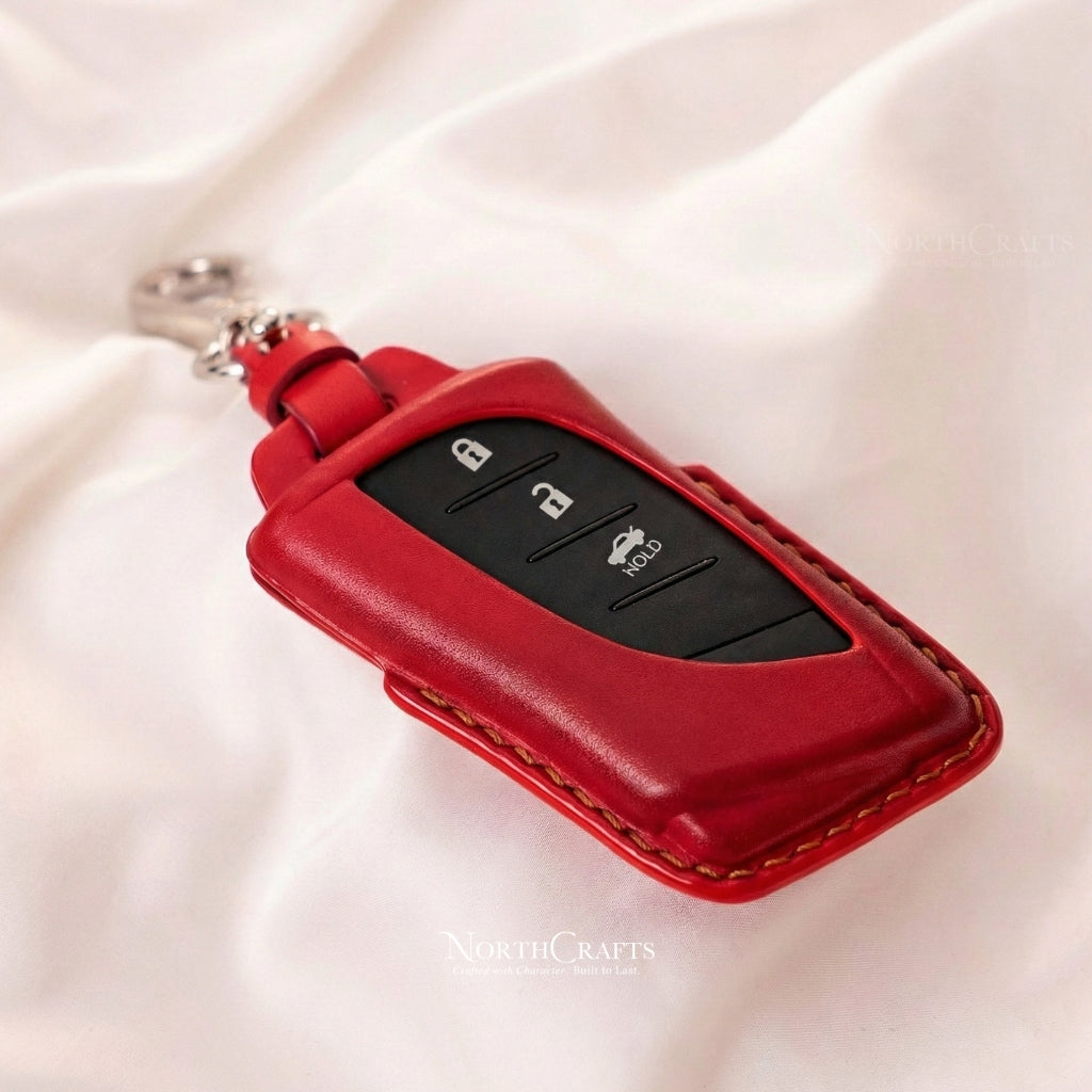 Leather Key Fob Cover for Lexus ES350 ES300h LC500 LC500h LS500 LS500h UX200 UX250h GX460 Premium | NorthCrafts