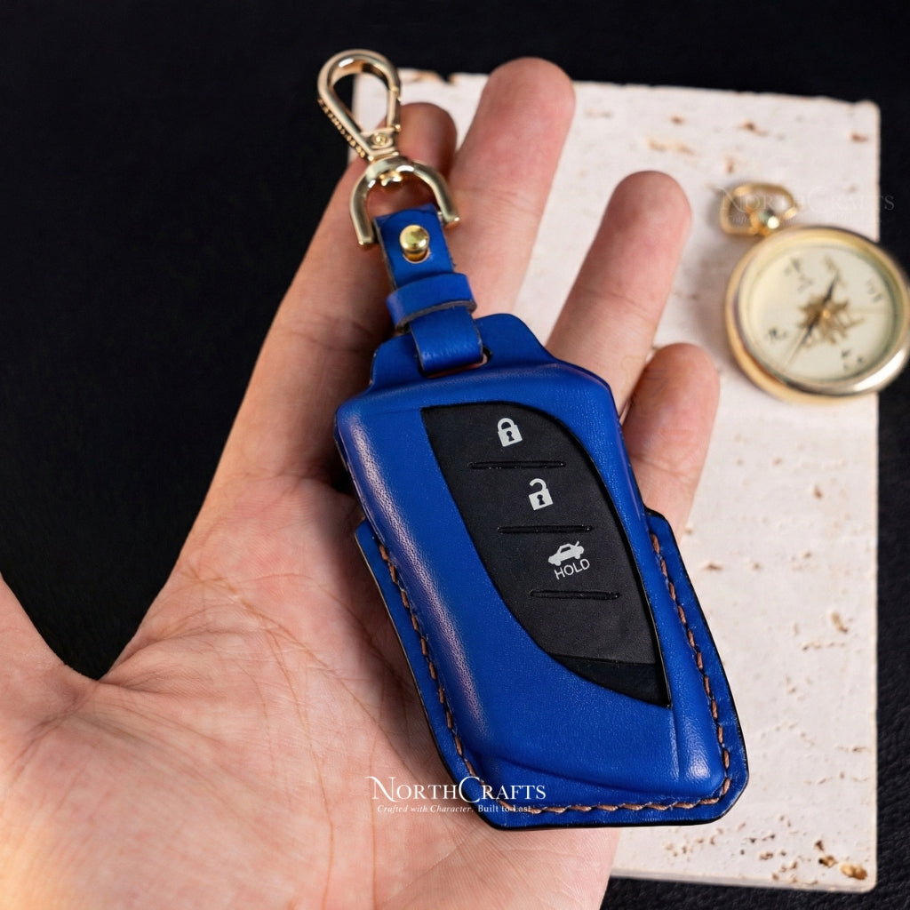 Leather Key Fob Cover for Lexus ES350 ES300h LC500 LC500h LS500 LS500h UX200 UX250h GX460 Premium | NorthCrafts