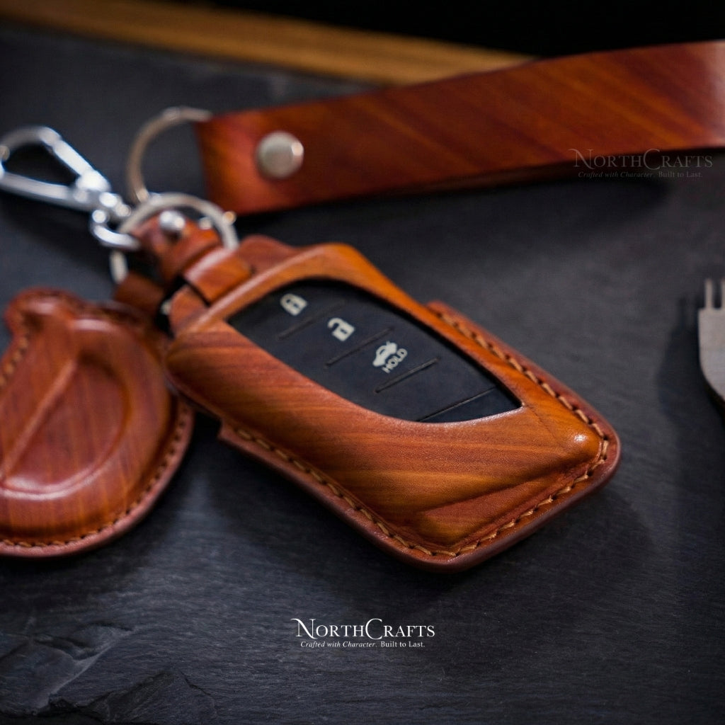 Leather Key Fob Cover for Lexus ES350 ES300h LC500 LC500h LS500 LS500h UX200 UX250h GX460 Premium | NorthCrafts