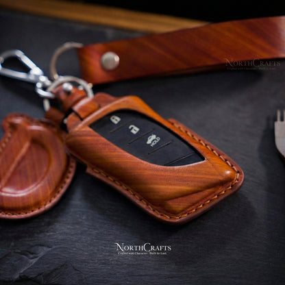 Leather Key Fob Cover for Lexus ES350 ES300h LC500 LC500h LS500 LS500h UX200 UX250h GX460 Premium | NorthCrafts