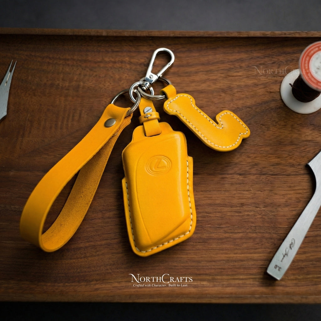 Leather Key Fob Cover for Lexus ES350 ES300h LC500 LC500h LS500 LS500h UX200 UX250h GX460 Premium | NorthCrafts