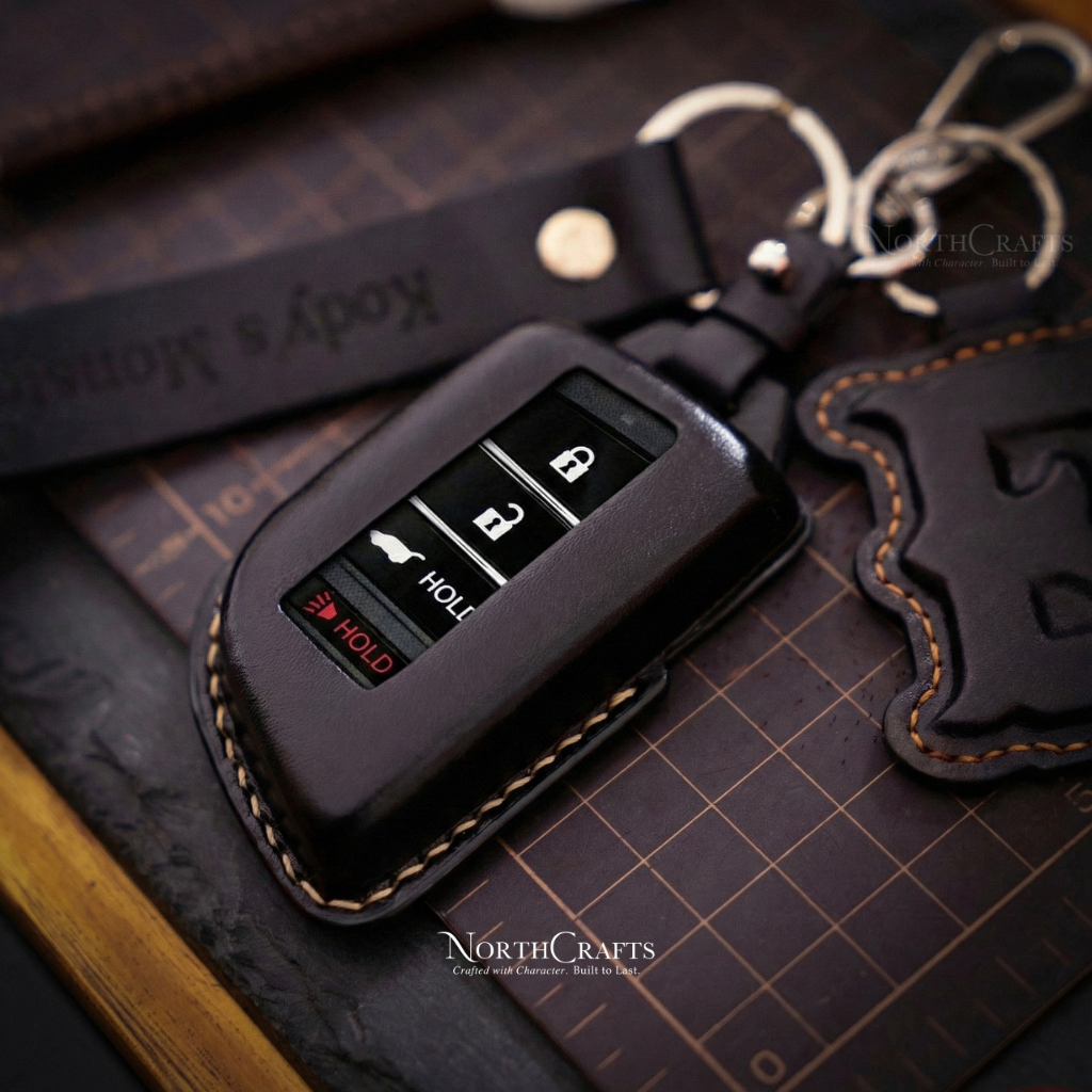 Leather Key Fob Cover for ILX, MDX, RDX & RLX – Personalized Handmade – NorthCrafts | NorthCrafts