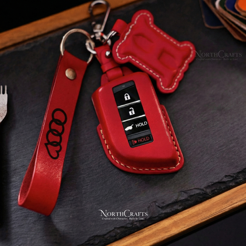 Leather Key Fob Cover for ILX, MDX, RDX & RLX – Personalized Handmade – NorthCrafts | NorthCrafts