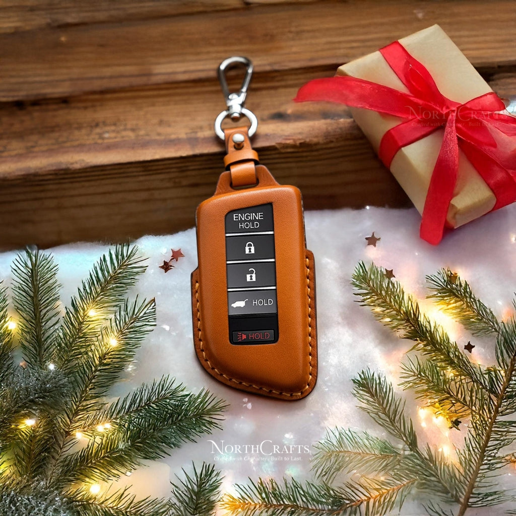 Leather Key Fob Cover for Acura MDX, CDX, NSX, RDX, RLX, TLX & TLX-L – Personalized Handmade – NorthCrafts | NorthCrafts