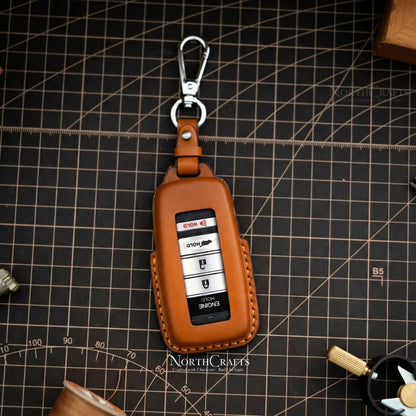 Leather Key Fob Cover for Acura RDX, ILX, TLX, TSX, MDX, RSX, TL & NSX – Personalized Handmade – NorthCrafts | NorthCrafts