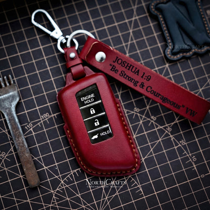Leather Key Fob Cover for Acura MDX, CDX, NSX, RDX, RLX, TLX & TLX-L – Personalized Handmade – NorthCrafts | NorthCrafts