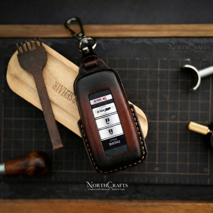 Leather Key Fob Cover for Acura NSX, RDX, ILX & TLX – Personalized Handmade – NorthCrafts | NorthCrafts