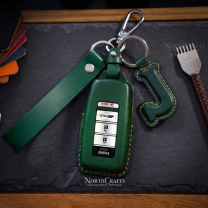 Leather Key Fob Cover for Acura RDX, ILX, TLX, TSX, MDX, RSX, TL & NSX – Personalized Handmade – NorthCrafts | NorthCrafts