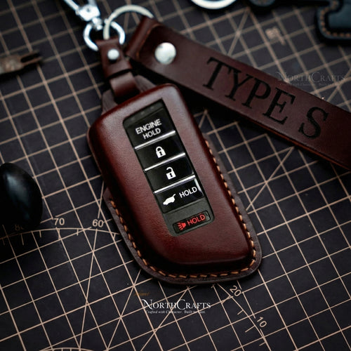 Leather Key Fob Cover for Acura MDX, CDX, NSX, RDX, RLX, TLX & TLX-L – Personalized Handmade – NorthCrafts | NorthCrafts