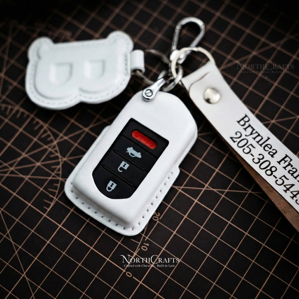 Leather Key Fob Cover for Acura MDX, CDX, NSX, RDX, RLX, TLX & TLX-L – Personalized Handmade – NorthCrafts | NorthCrafts