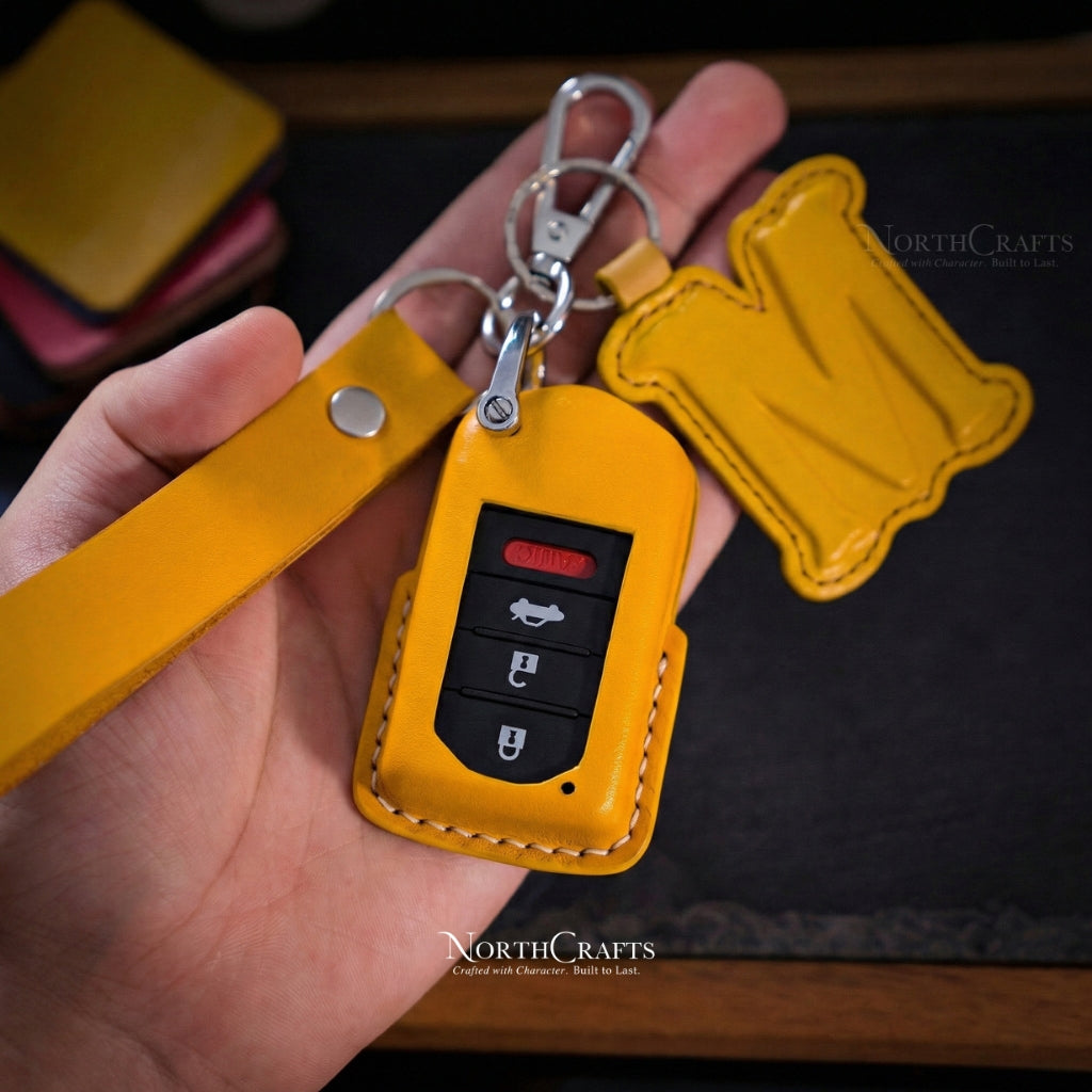 Leather Key Fob Cover for Acura MDX, CDX, NSX, RDX, RLX, TLX & TLX-L – Personalized Handmade – NorthCrafts | NorthCrafts