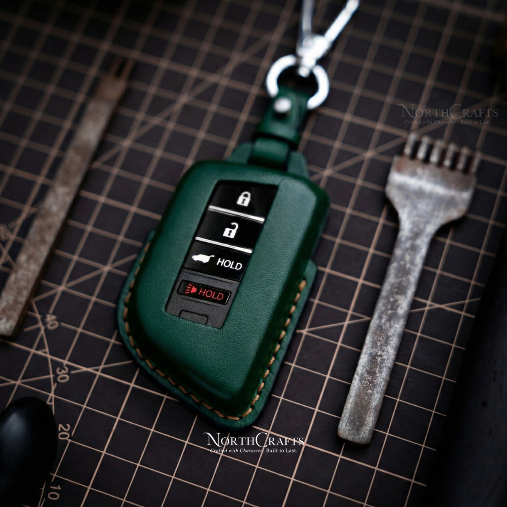 Leather Key Fob Cover for Acura MDX, CDX, NSX, RDX, RLX, TLX & TLX-L – Personalized Handmade – NorthCrafts | NorthCrafts