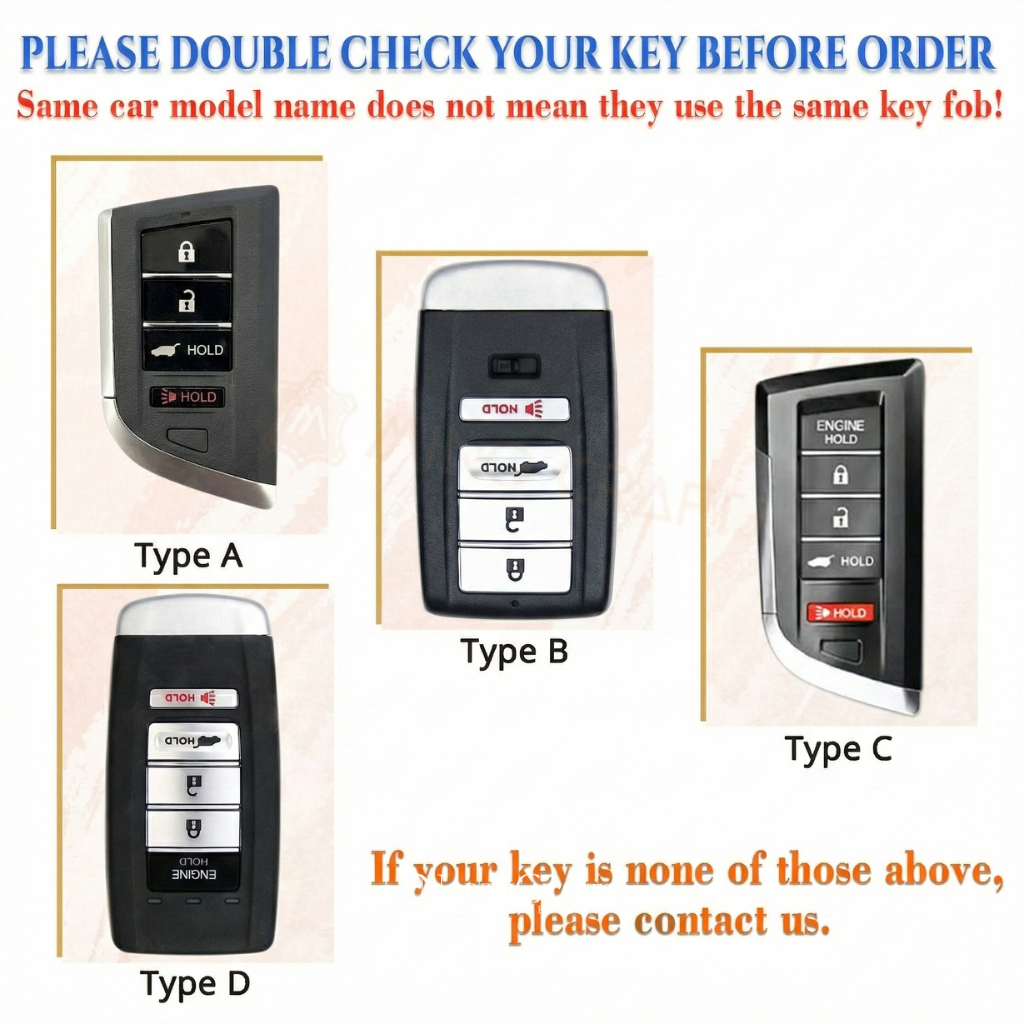 Leather Key Fob Cover for Acura MDX, CDX, NSX, RDX, RLX, TLX & TLX-L – Personalized Handmade – NorthCrafts | NorthCrafts