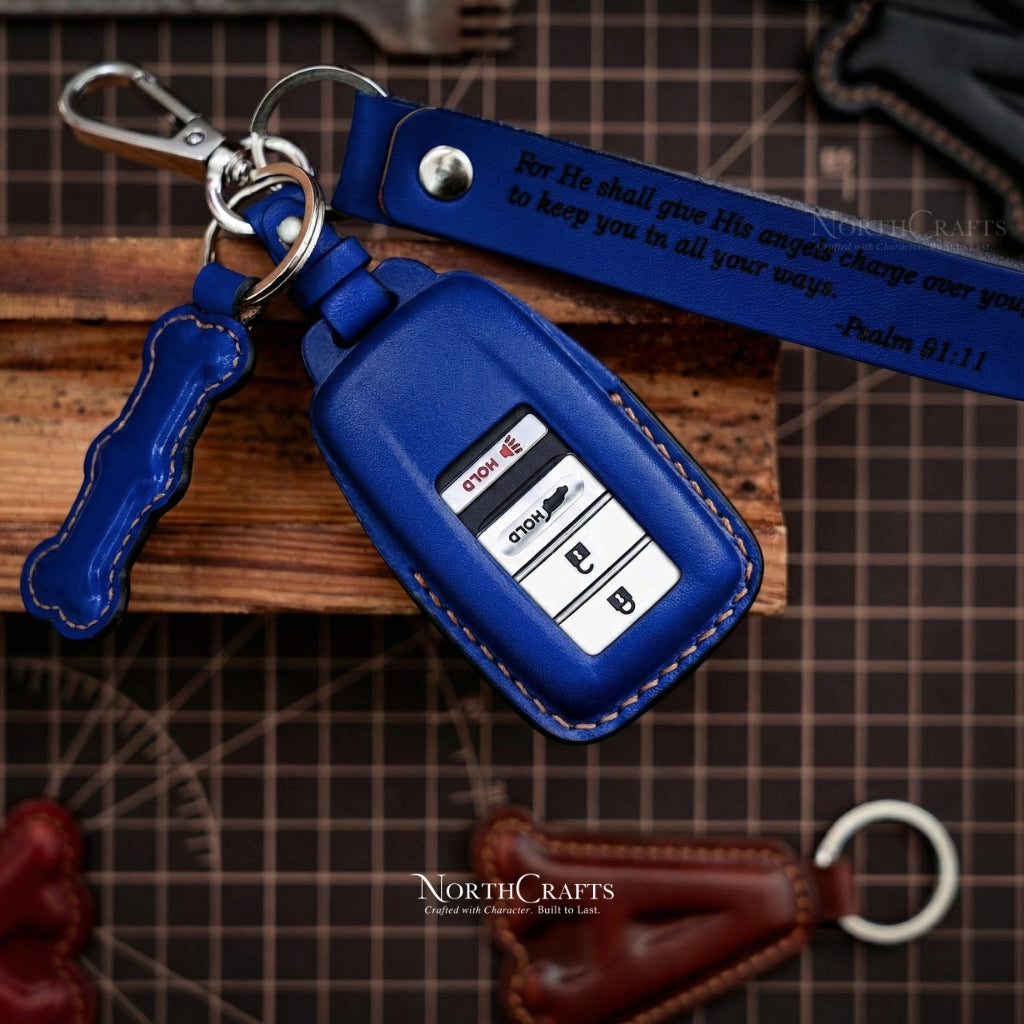 Leather Key Fob Cover for Acura MDX, CDX, NSX, RDX, TLX & TLX-L – Personalized Handmade – NorthCrafts | NorthCrafts