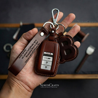 Leather Key Fob Cover for Acura MDX, CDX, NSX, RDX, TLX & TLX-L – Personalized Handmade – NorthCrafts | NorthCrafts