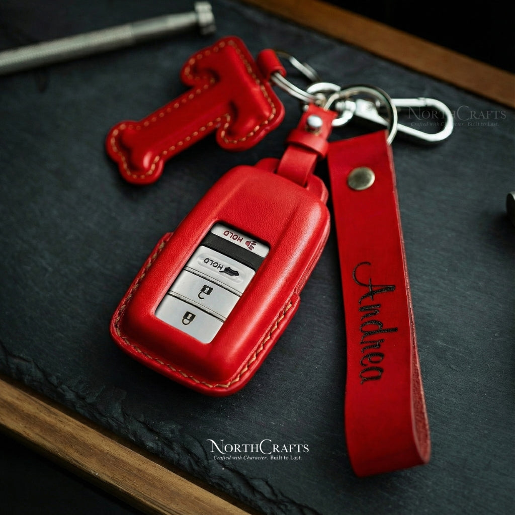 Leather Key Fob Cover for Acura MDX, CDX, NSX, RDX, TLX & TLX-L – Personalized Handmade – NorthCrafts | NorthCrafts