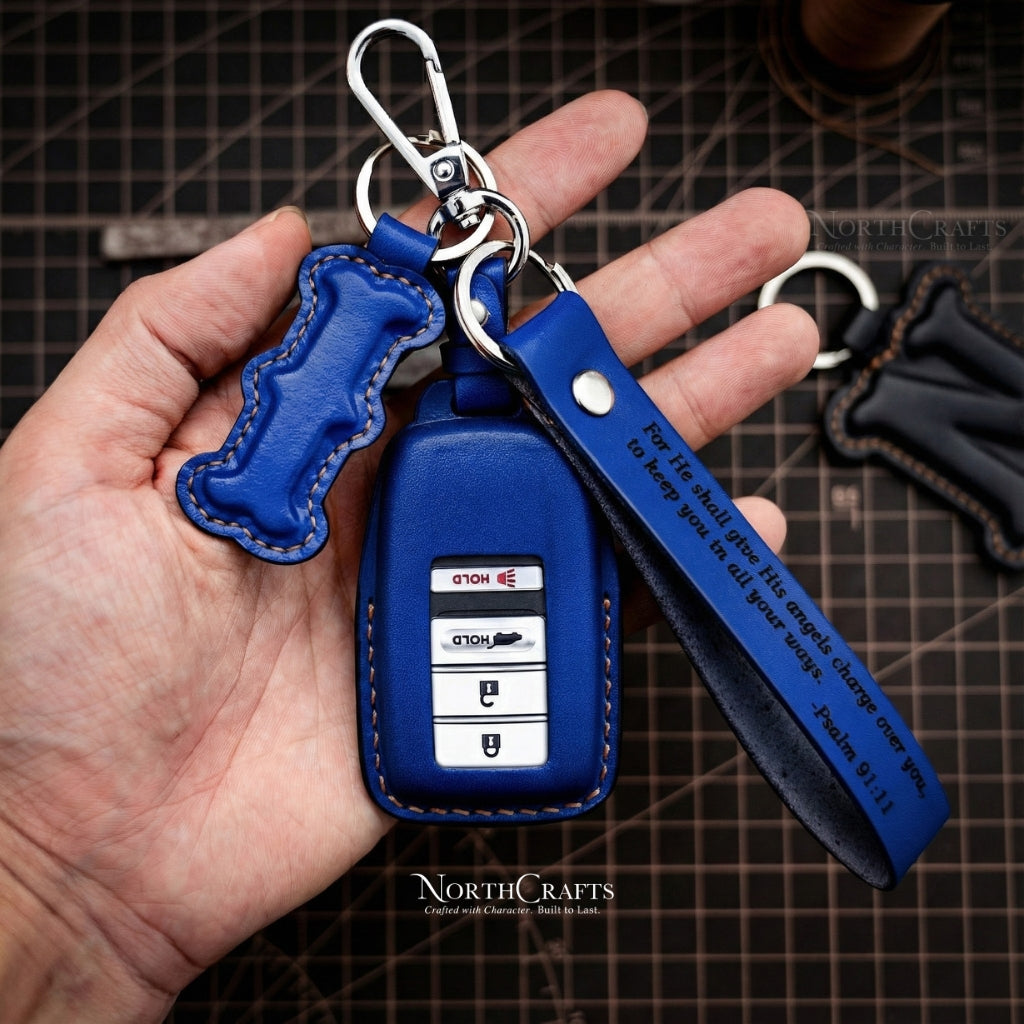 Leather Key Fob Cover for Acura MDX, CDX, NSX, RDX, TLX & TLX-L – Personalized Handmade – NorthCrafts | NorthCrafts
