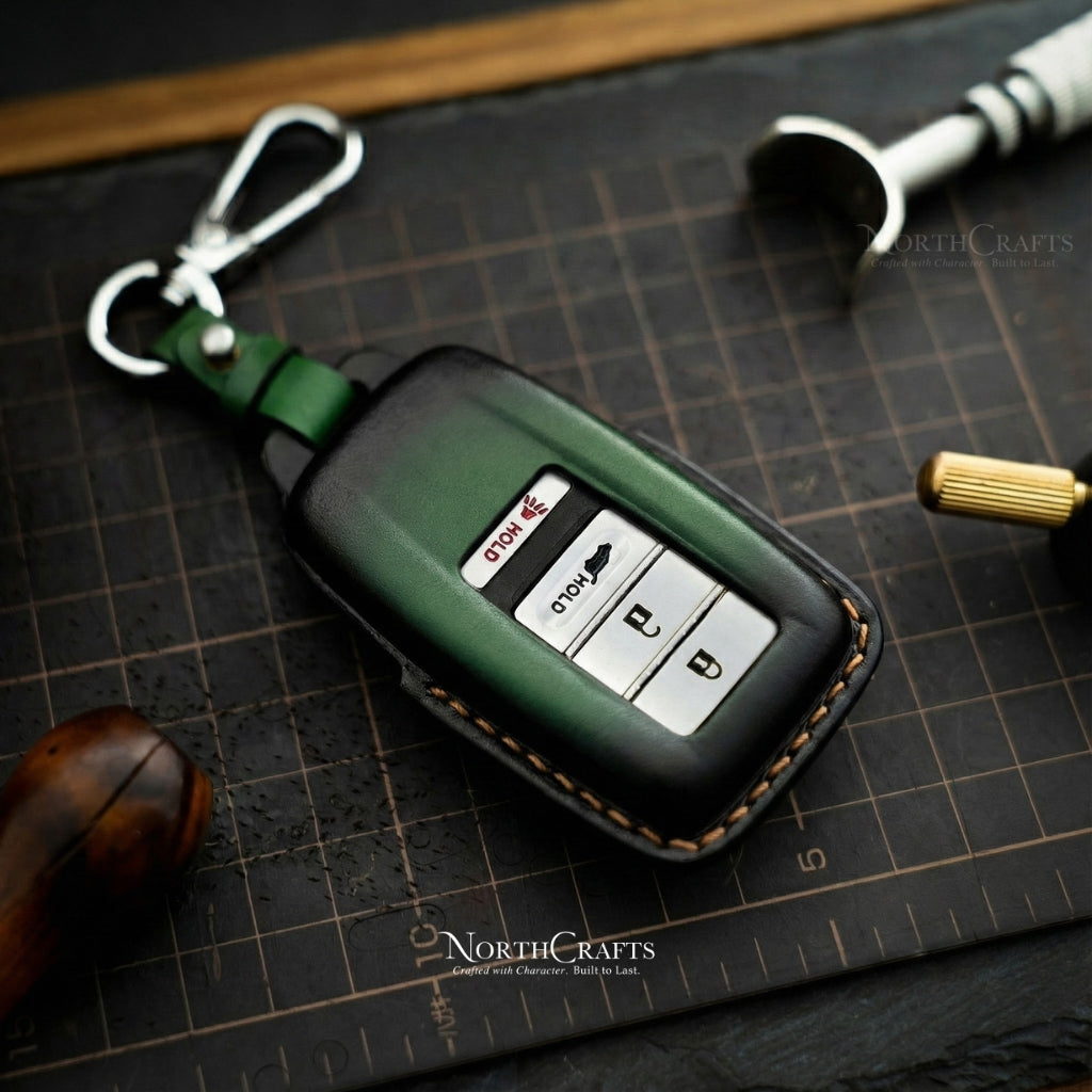 Leather Key Fob Cover for Acura MDX, CDX, NSX, RDX, TLX & TLX-L – Personalized Handmade – NorthCrafts | NorthCrafts