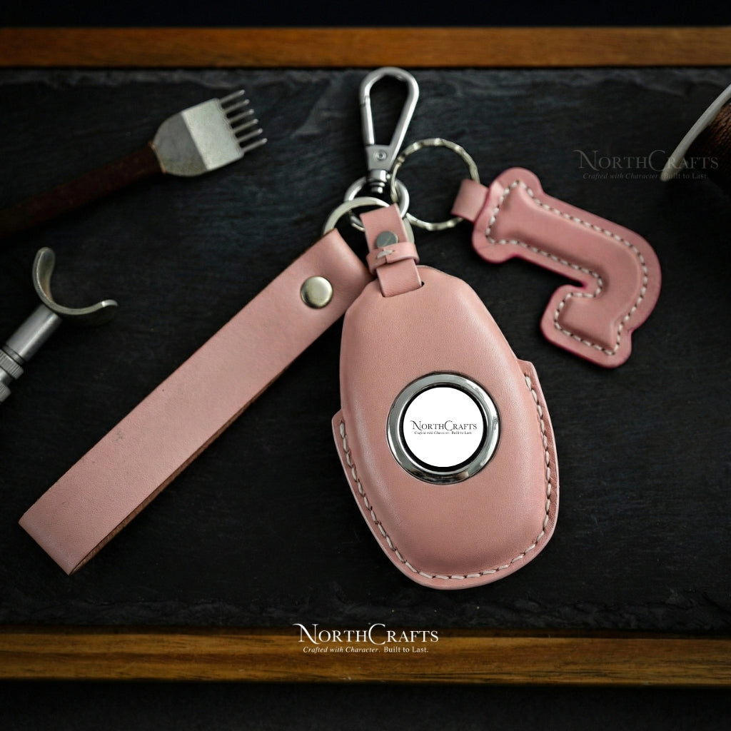 Leather Key Fob Cover for Bentley Continental GT Flying Spur Bentayga | NorthCrafts