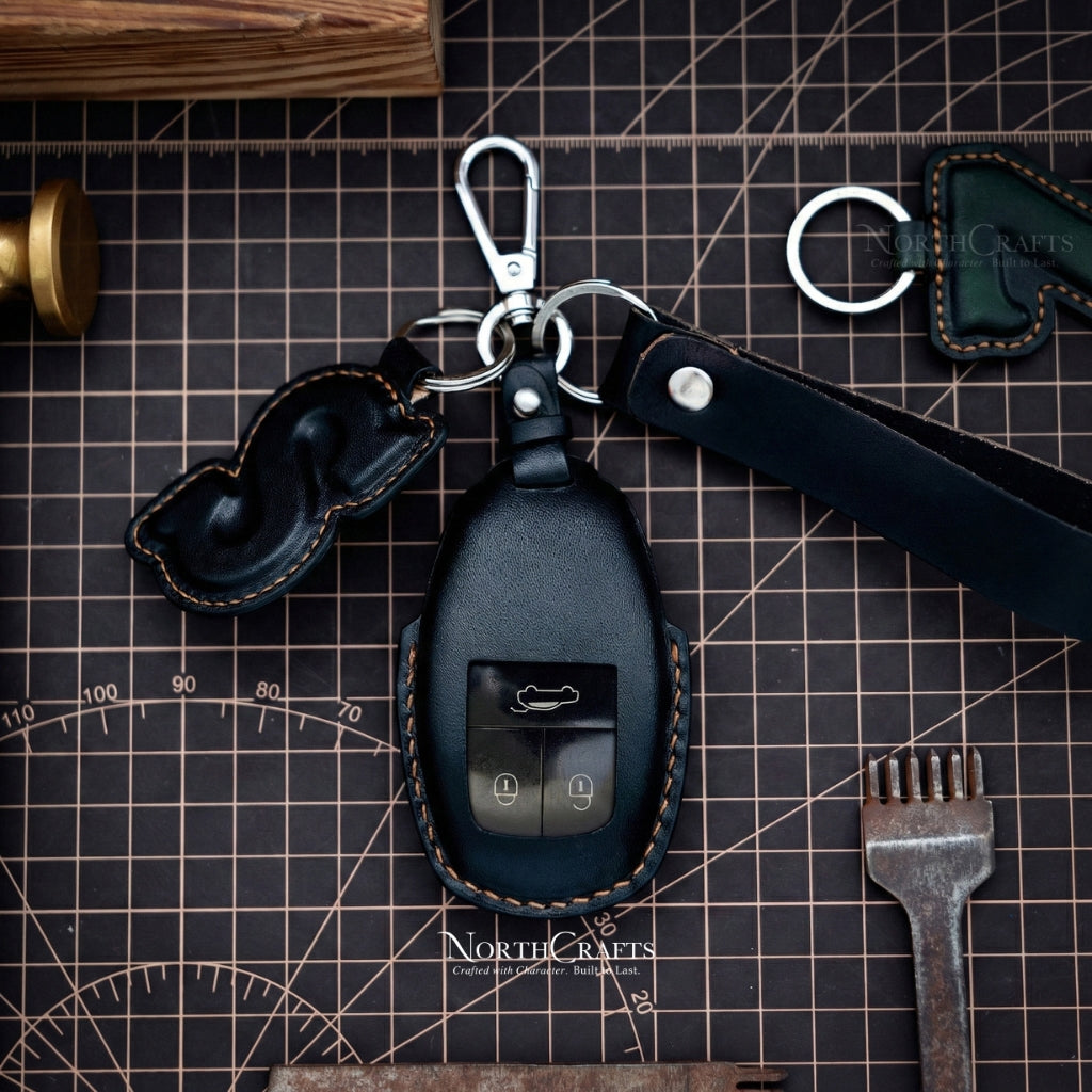 Leather Key Fob Cover for Bentley Continental GT Flying Spur Bentayga | NorthCrafts