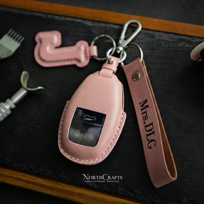 Leather Key Fob Cover for Bentley Continental GT Flying Spur Bentayga | NorthCrafts
