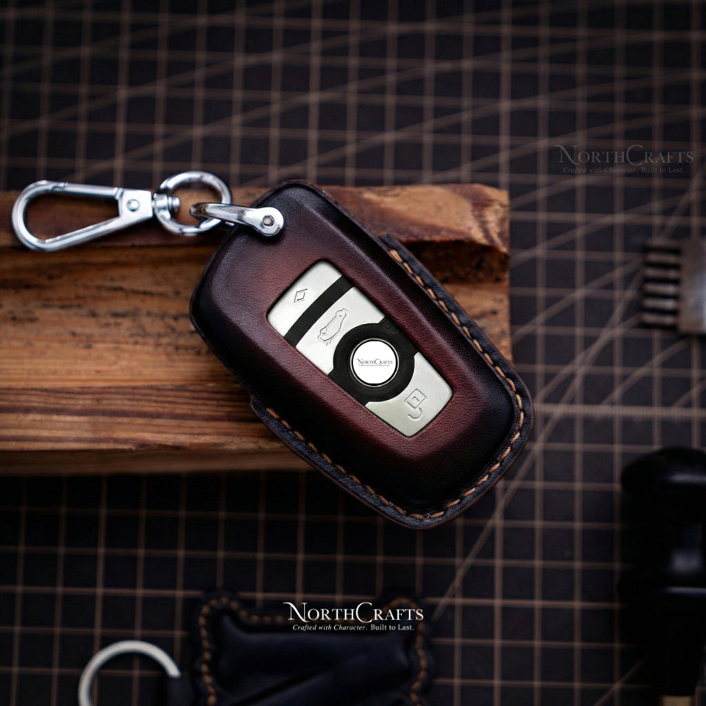 Leather Key Fob Cover for BMW 1, 2, 3, 5, 6, 7 Series, X3, X4, M2, M3, M4, M5 & M6 – Personalized Handmade – NorthCrafts | NorthCrafts
