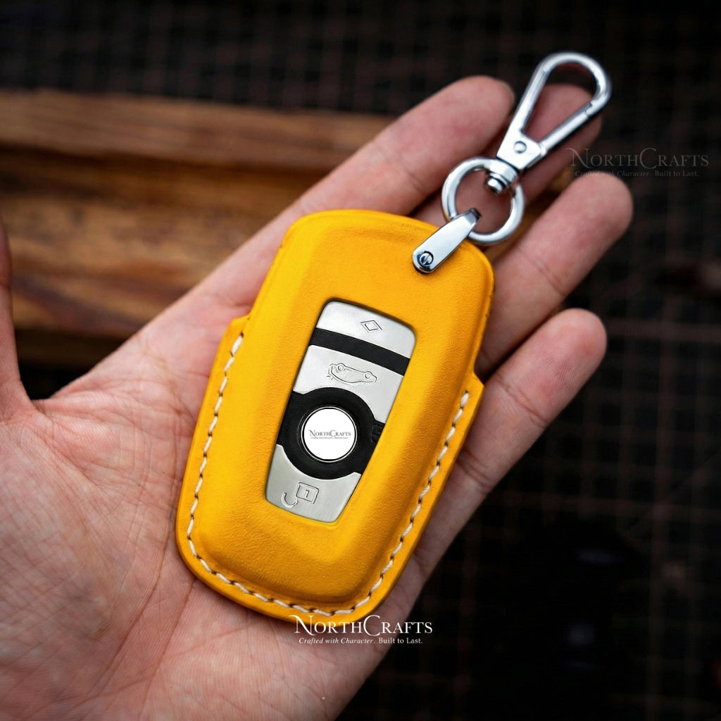 Leather Key Fob Cover for BMW 1, 2, 3, 5, 6, 7 Series, X3, X4, M2, M3, M4, M5 & M6 – Personalized Handmade – NorthCrafts | NorthCrafts