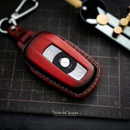 Leather Key Fob Cover for BMW X1, X2, X3, X5, X6 & 5 Series – Personalized Handmade – NorthCrafts | NorthCrafts