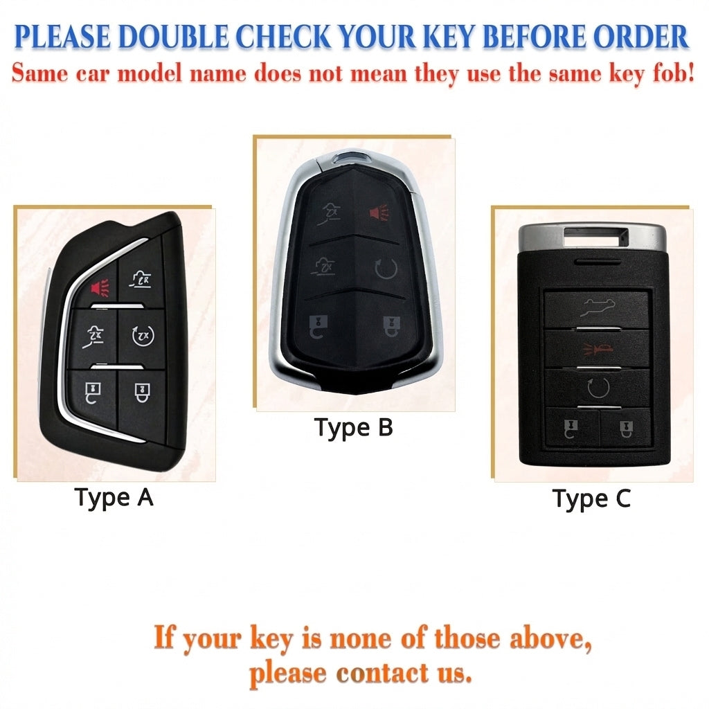 Leather Key Fob Cover for Cadillac Escalade CT4 CT5 CT6 XT4 XT5 XT6 | NorthCrafts
