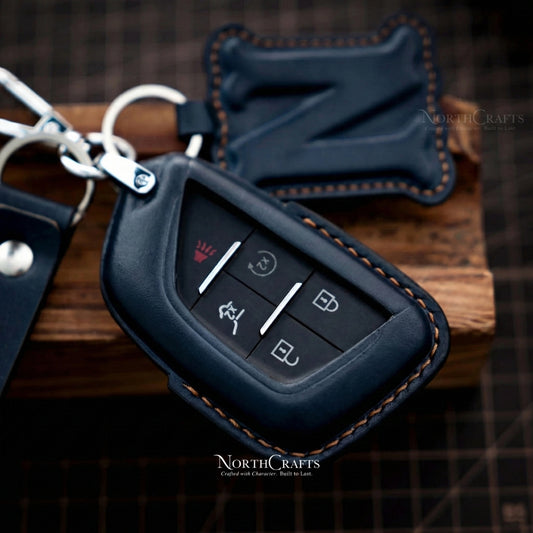 Leather Key Fob Cover for 2015–2019 CTS, SRX, XT5, ATS, STS & CT6 – Personalized Handmade – NorthCrafts | NorthCrafts