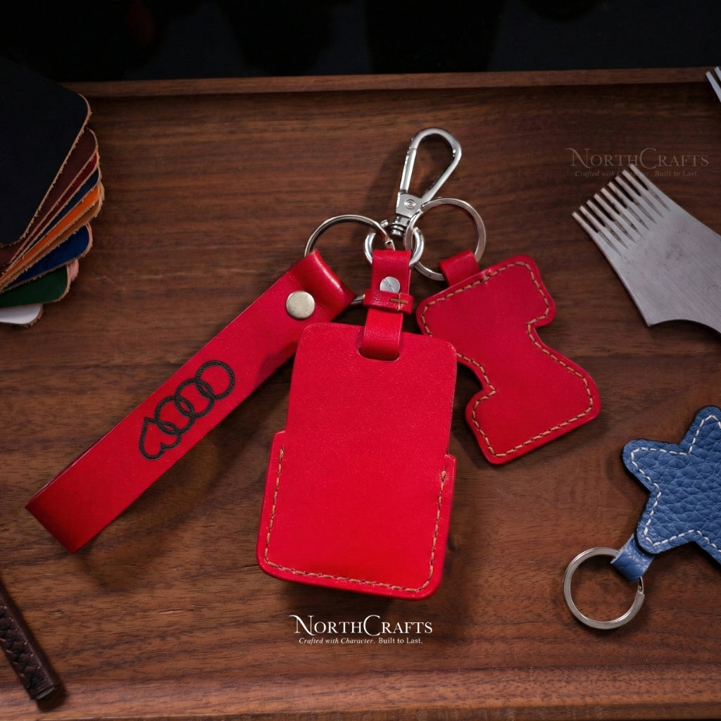 Leather Key Fob Cover for Cadillac XTS CTS DTS SRX ATS STS Escalade | NorthCrafts