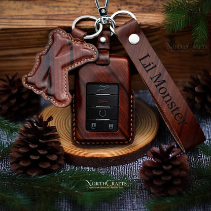 Leather Key Fob Cover for Chevrolet Corvette C7 Stingray & Captiva | NorthCrafts