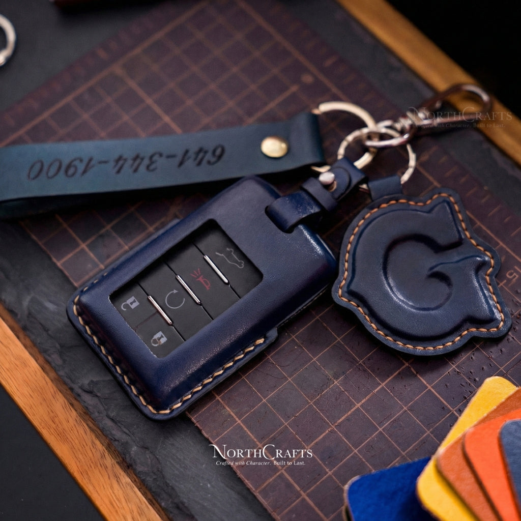 Leather Key Fob Cover for Chevrolet Corvette C7 Stingray & Captiva | NorthCrafts
