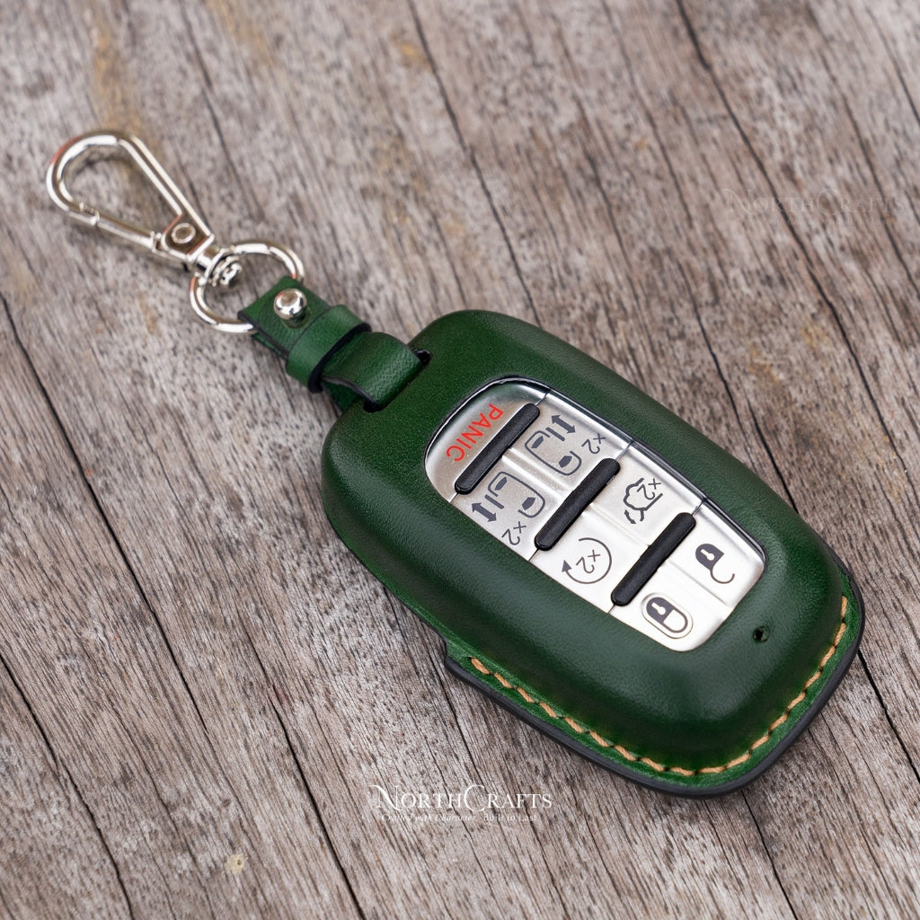 Leather Key Fob Cover for Chrysler Pacifica 300 Voyager | NorthCrafts