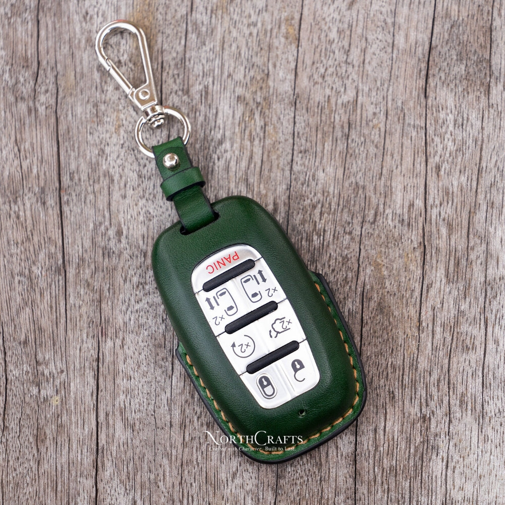 Leather Key Fob Cover for Chrysler Pacifica 300 Voyager | NorthCrafts