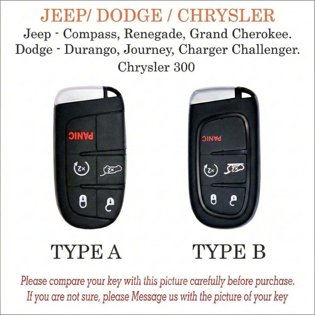 Leather Key Fob Cover for Dodge Challenger Charger Durango | NorthCrafts