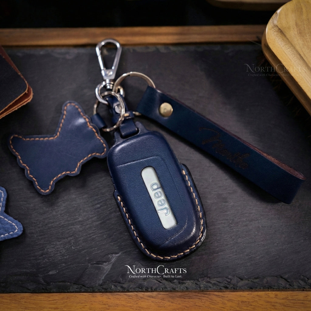 Leather Key Fob Cover for Dodge Challenger Charger Durango | NorthCrafts
