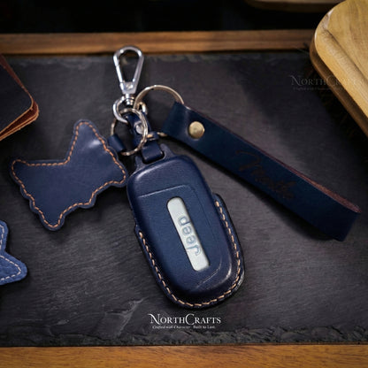 Leather Key Fob Cover for Dodge Challenger Charger Durango | NorthCrafts