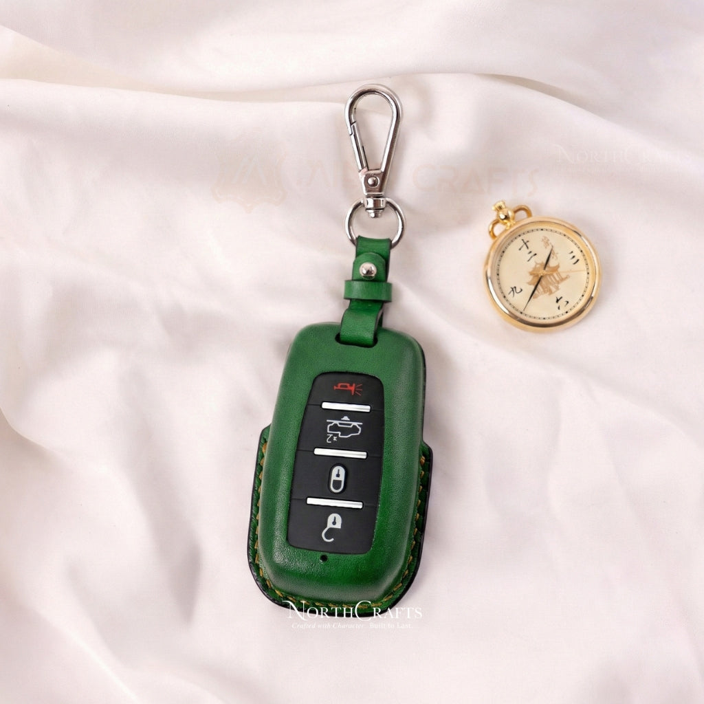 Leather Key Fob Cover for Dodge Ram 1500 2500 3500 4500 5500 TRX 2019-2021 4/5/6-Button | NorthCrafts