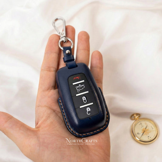 Leather Key Fob Cover for Dodge Ram 1500 2500 3500 4500 5500 TRX 2019-2021 4/5/6-Button | NorthCrafts