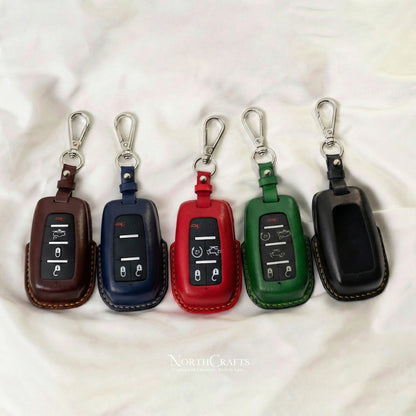 Leather Key Fob Cover for Dodge Ram 1500 2500 3500 4500 5500 TRX 2019-2021 4/5/6-Button | NorthCrafts