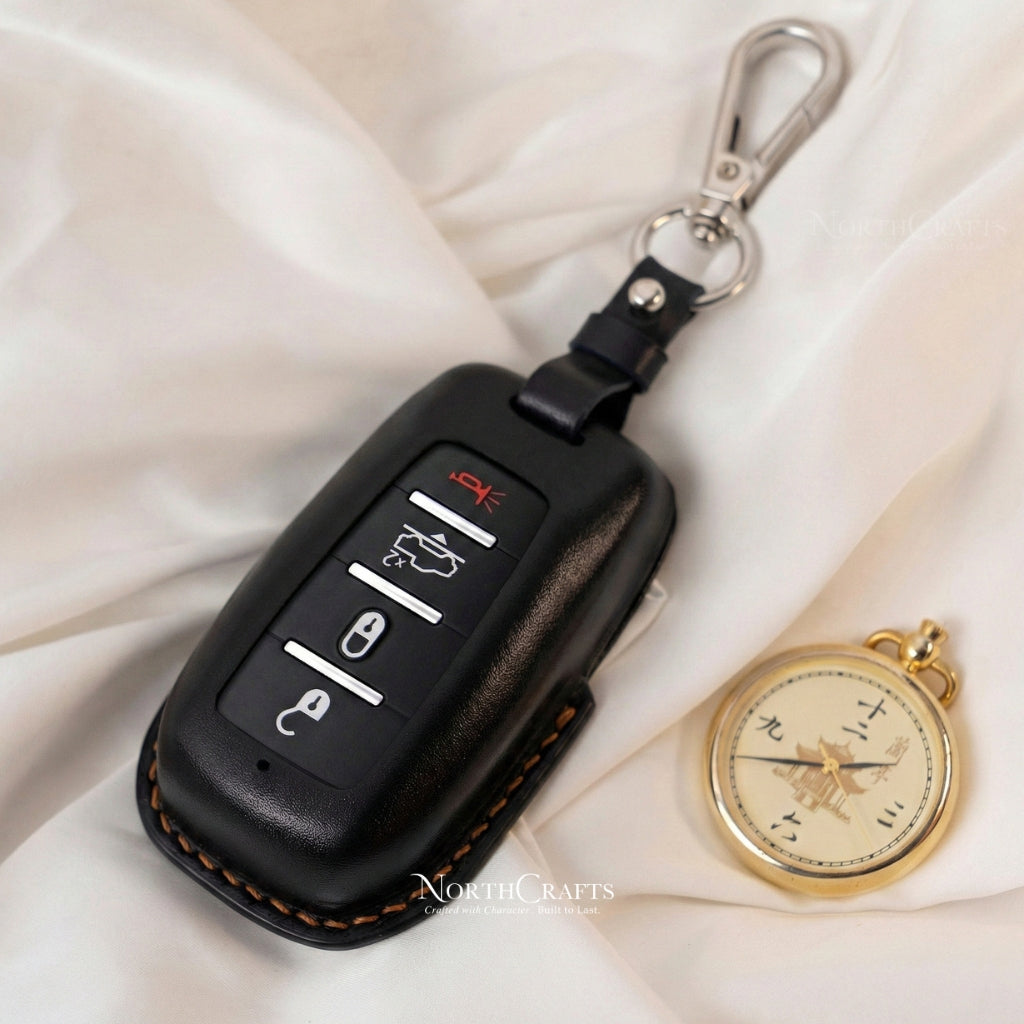 Leather Key Fob Cover for Dodge Ram 1500 2500 3500 4500 5500 TRX 2019-2021 4/5/6-Button | NorthCrafts