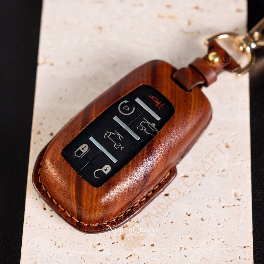 Leather Key Fob Cover for Dodge Ram 1500 TRX 2500 3500 4500 5500 | NorthCrafts