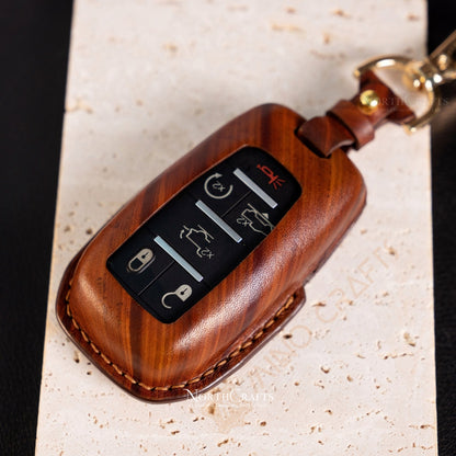 Leather Key Fob Cover for Dodge Ram 1500 TRX 2500 3500 4500 5500 | NorthCrafts