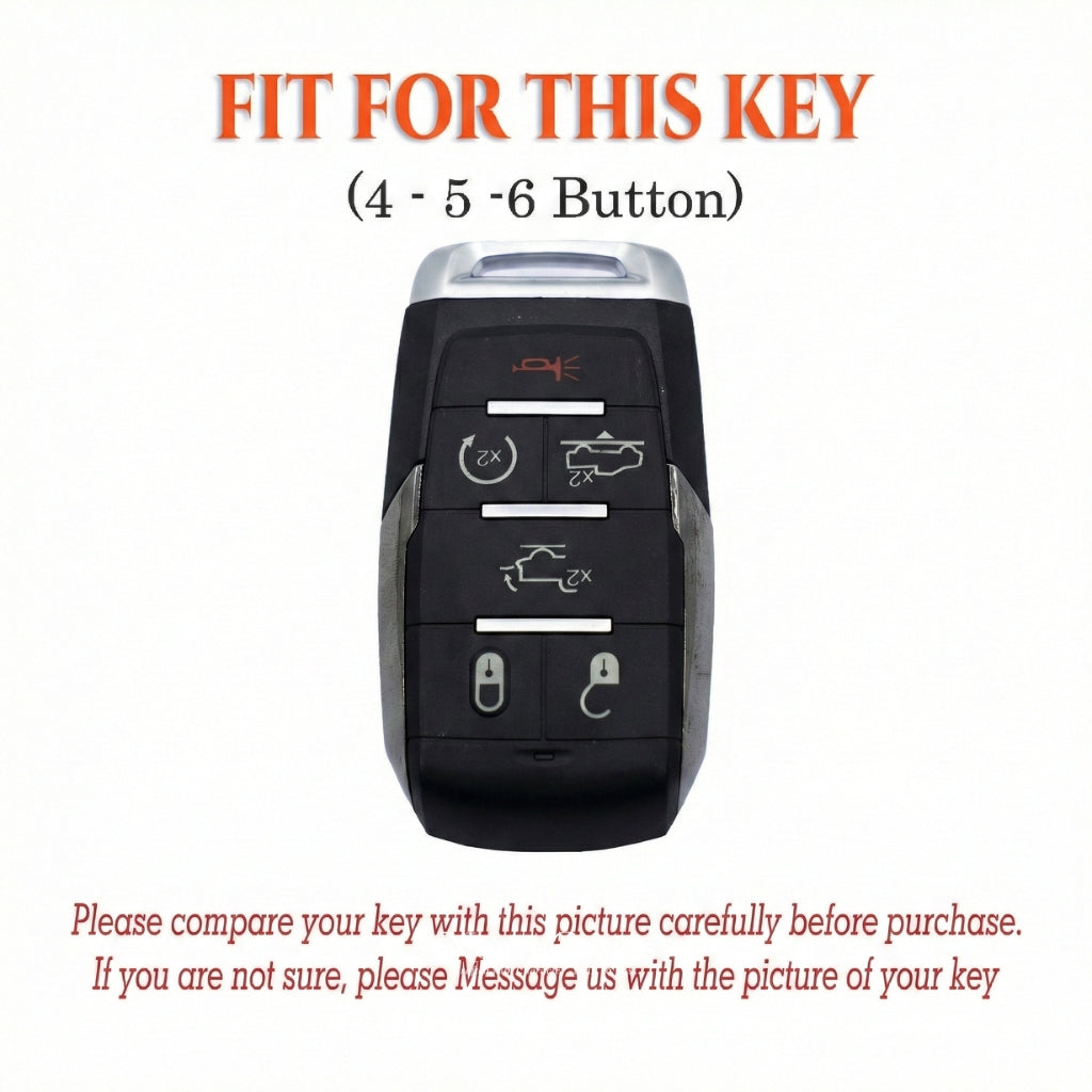 Leather Key Fob Cover for Dodge Ram 1500 TRX 2500 3500 4500 5500 | NorthCrafts